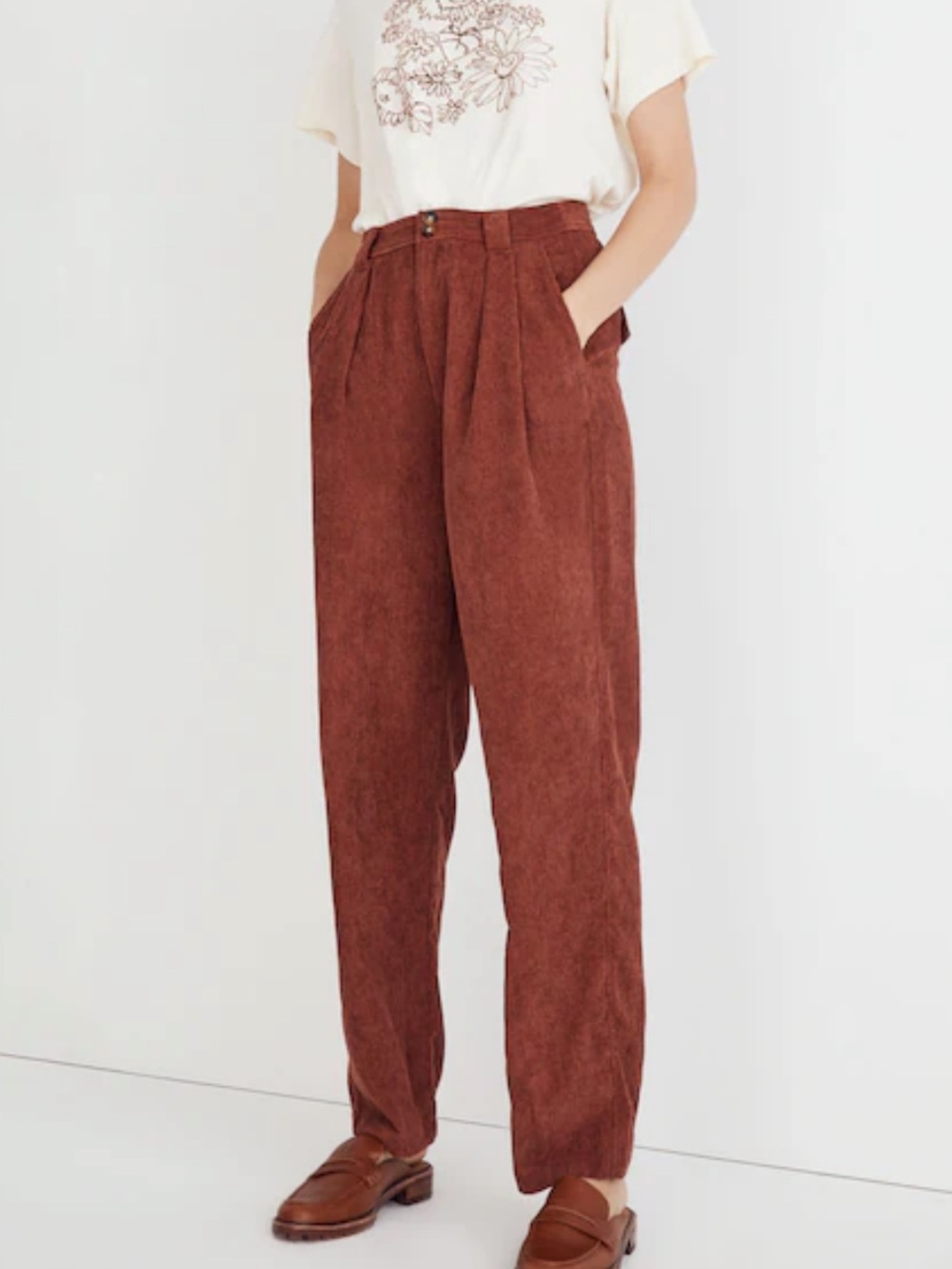 Madewell Corduroy High-Rise Tapered Pants Size 2